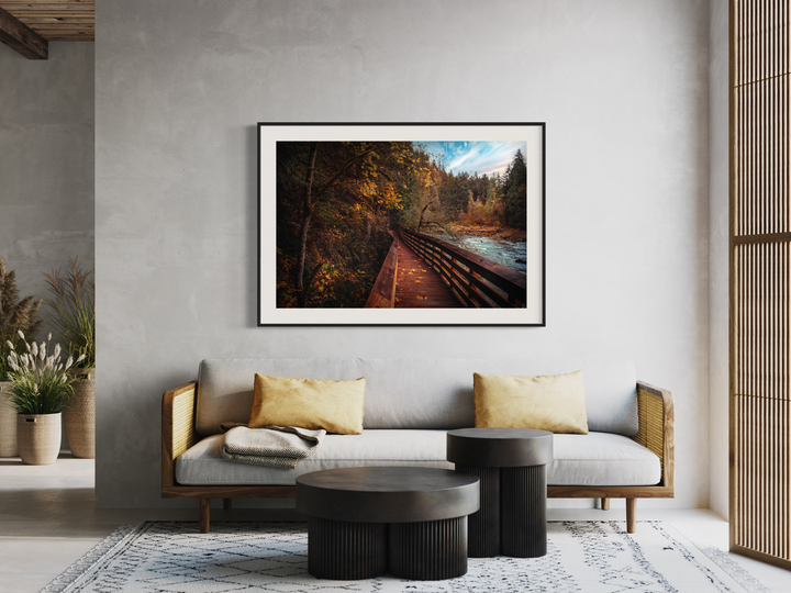 Autumn Forest Boardwalk | PNW Landscape Fine Art Print | Nature Wall Art Metal, Canvas, Paper, Acrylic Chris Fabregas Photography Wall Art print High-quality fine art photography print