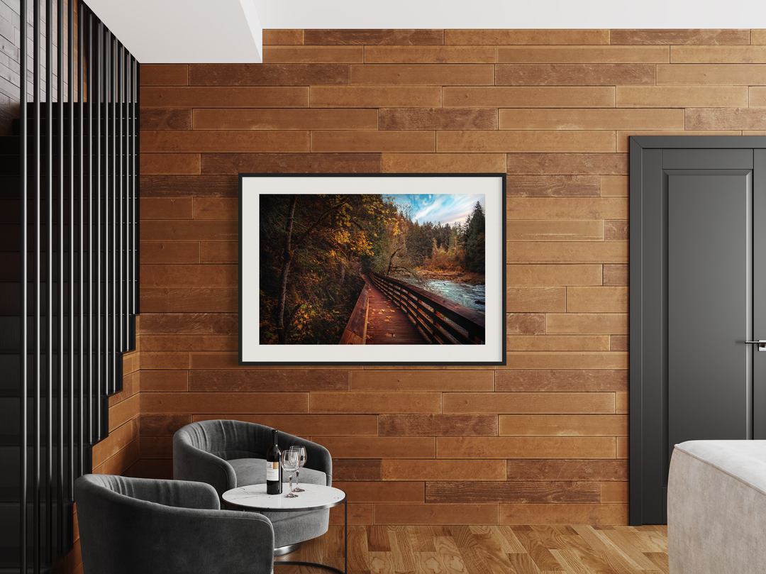 Autumn Forest Boardwalk | PNW Landscape Fine Art Print | Nature Wall Art Metal, Canvas, Paper, Acrylic Chris Fabregas Photography Wall Art print High-quality fine art photography print