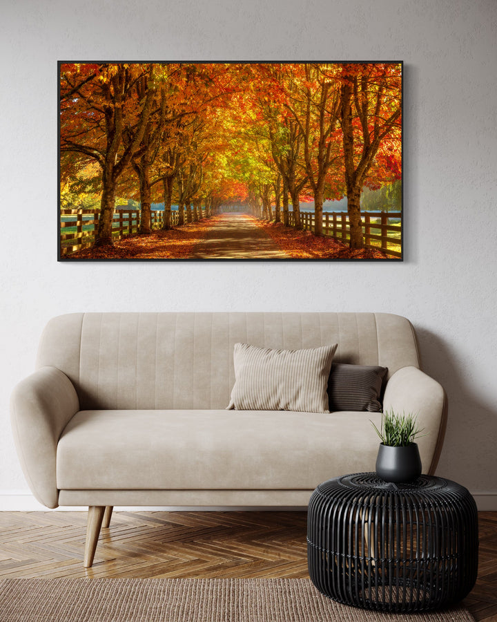 Chris Fabregas Fine Art Photography Digital Download Autumn Road Digital Art for Samsung Frame TV | Vibrant Fall Wall Art Wall Art print High-quality fine art photography print