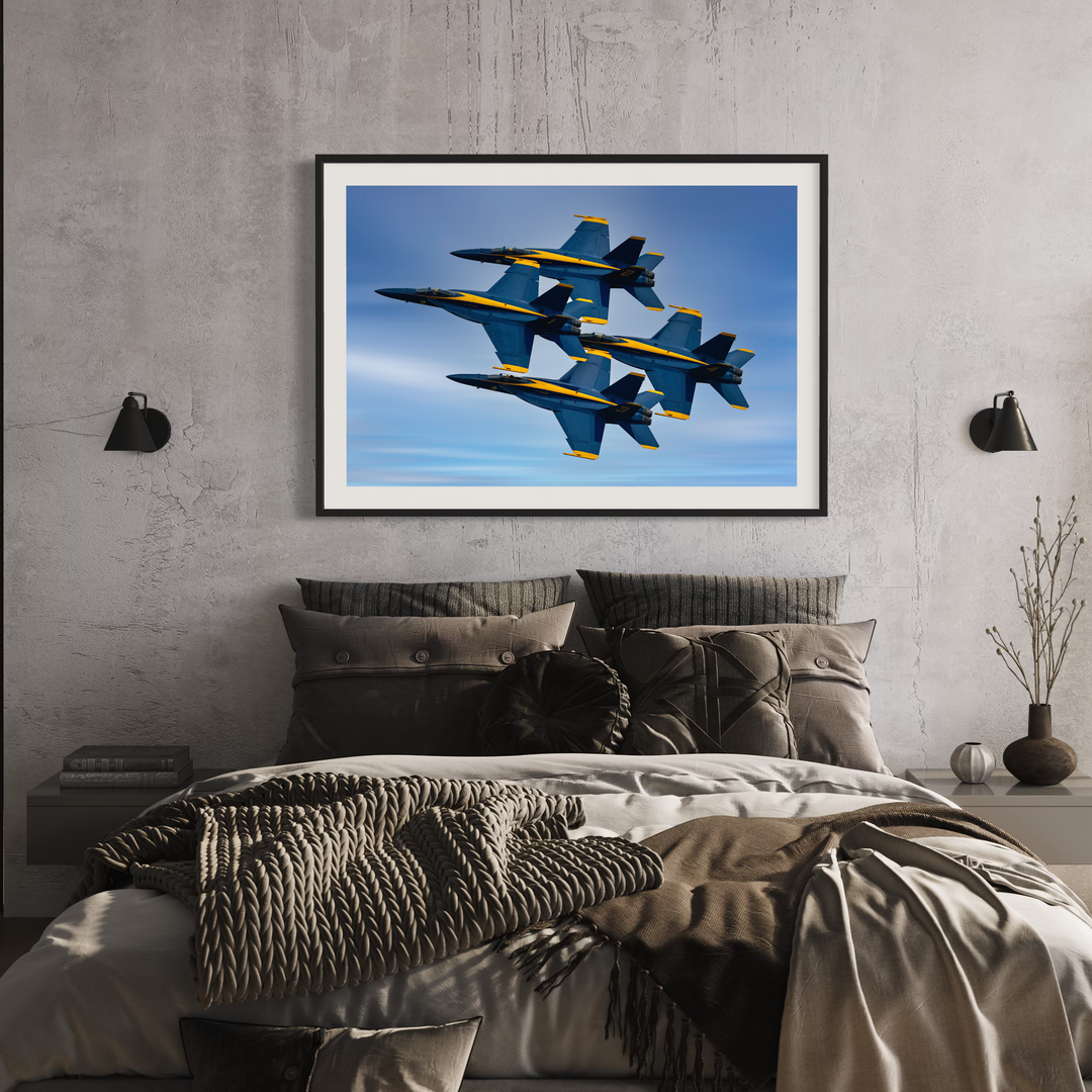 Blue Angels Jet Formation Fine Art Aviation Print Metal, Canvas, Paper, Acrylic Chris Fabregas Photography Wall Art print High-quality fine art photography print