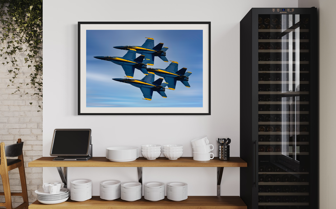 Blue Angels Jet Formation Fine Art Aviation Print Metal, Canvas, Paper, Acrylic Chris Fabregas Photography Wall Art print High-quality fine art photography print