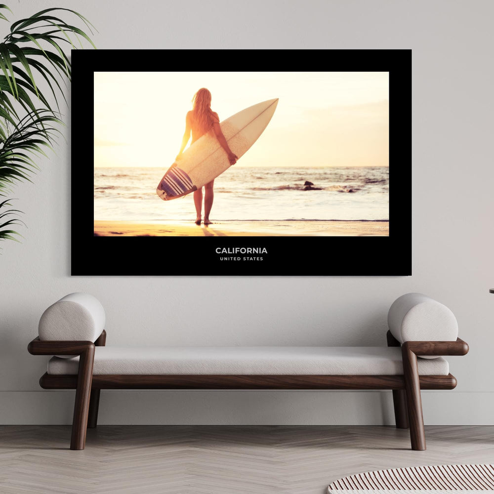 California Surfer Girl Print | Coastal Wall Art | Digital Printable Download Digital Download Chris Fabregas Fine Art Photography Wall Art print High-quality fine art photography print