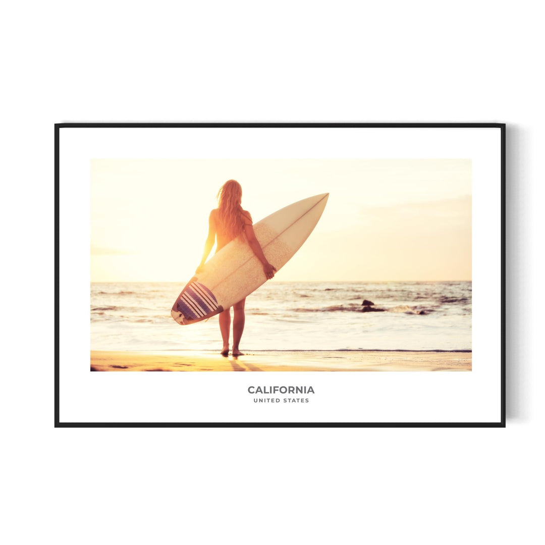 California Surfer Girl Print | Coastal Wall Art | Digital Printable Download Digital Download Chris Fabregas Fine Art Photography Wall Art print High-quality fine art photography print