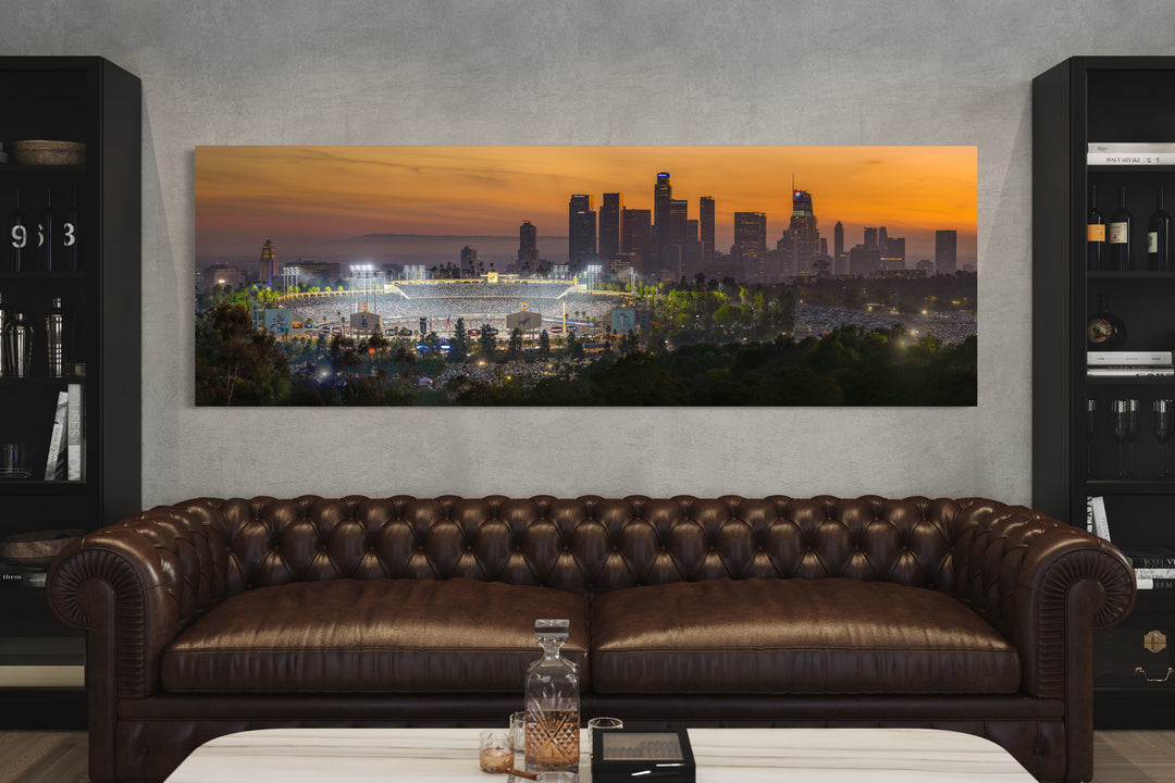 Chris Fabregas Fine Art Photography Metal Print, Canvas Dodger Stadium 2024 World Series Panoramic Limited Edition Print Wall Art print High-quality fine art photography print