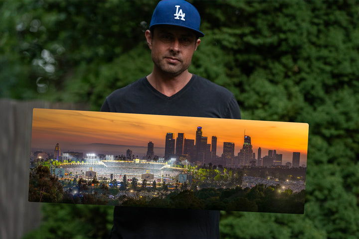 Chris Fabregas Fine Art Photography Metal Print, Canvas Dodger Stadium 2024 World Series Panoramic Limited Edition Print Wall Art print High-quality fine art photography print