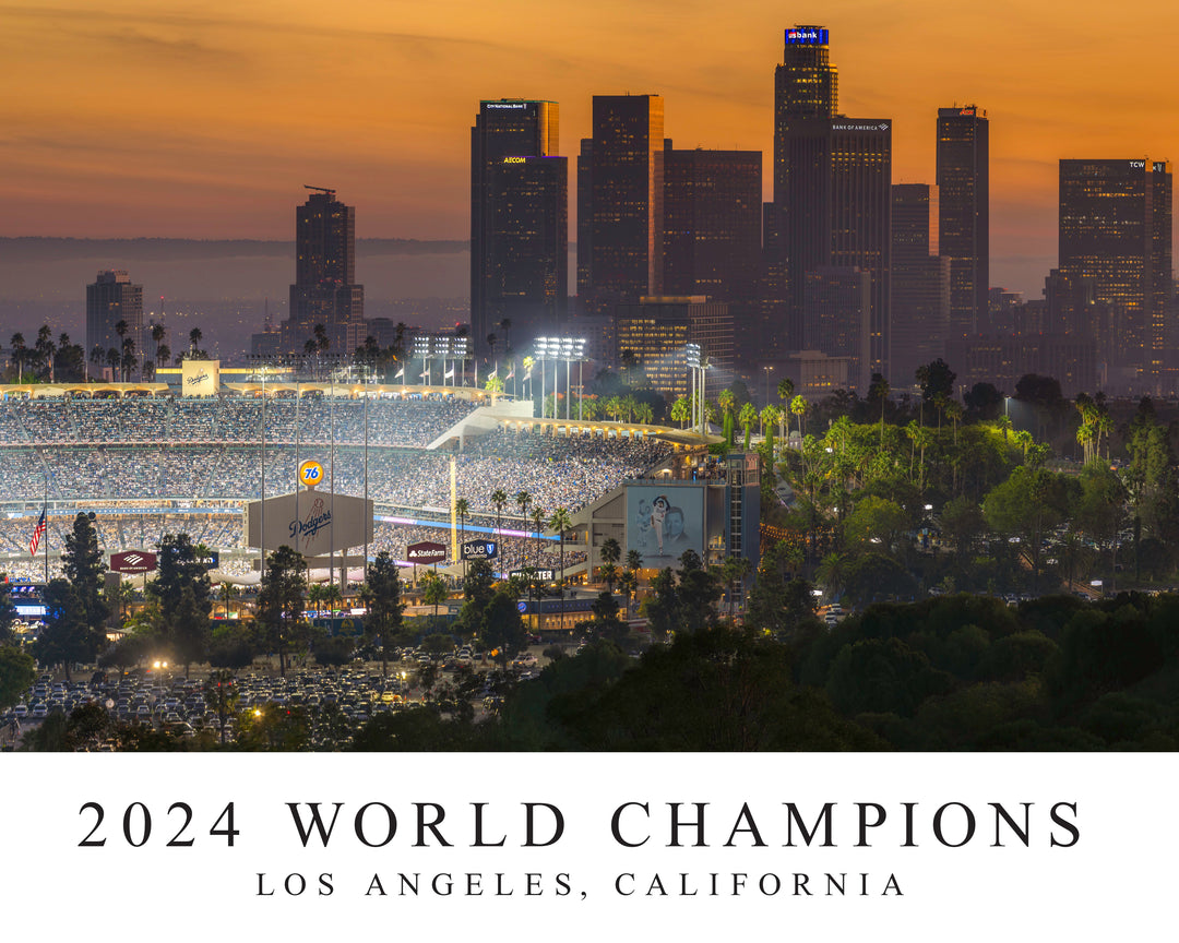 Chris Fabregas Fine Art Photography Panoramic Poster Los Angeles Dodgers 2024 World Series Panoramic Poster – Must Have Art Wall Art print High-quality fine art photography print