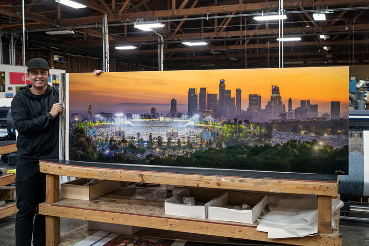 Chris Fabregas Fine Art Photography Metal Print, Canvas Dodger Stadium 2024 World Series Panoramic Limited Edition Print Wall Art print High-quality fine art photography print