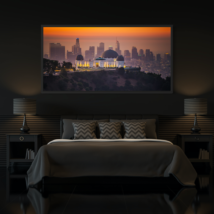 Griffith Observatory Print, Los Angeles Skyline Sunset Wall Art Metal Print, Canvas, Acrylic, Inkjet Photo Chris Fabregas Fine Art Photography Wall Art print High-quality fine art photography print