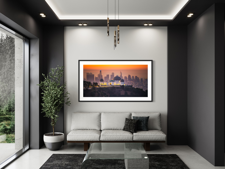 Griffith Observatory Print, Los Angeles Skyline Sunset Wall Art Metal Print, Canvas, Acrylic, Inkjet Photo Chris Fabregas Fine Art Photography Wall Art print High-quality fine art photography print