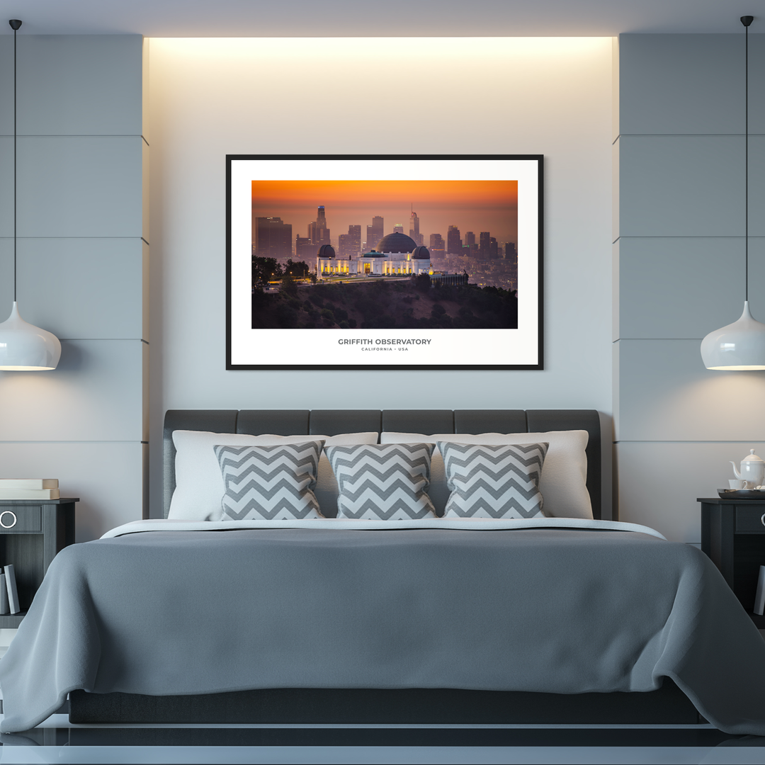 Griffith Observatory Sunset Digital Download, Los Angeles Wall Art Digital Download Chris Fabregas Fine Art Photography Wall Art print High-quality fine art photography print