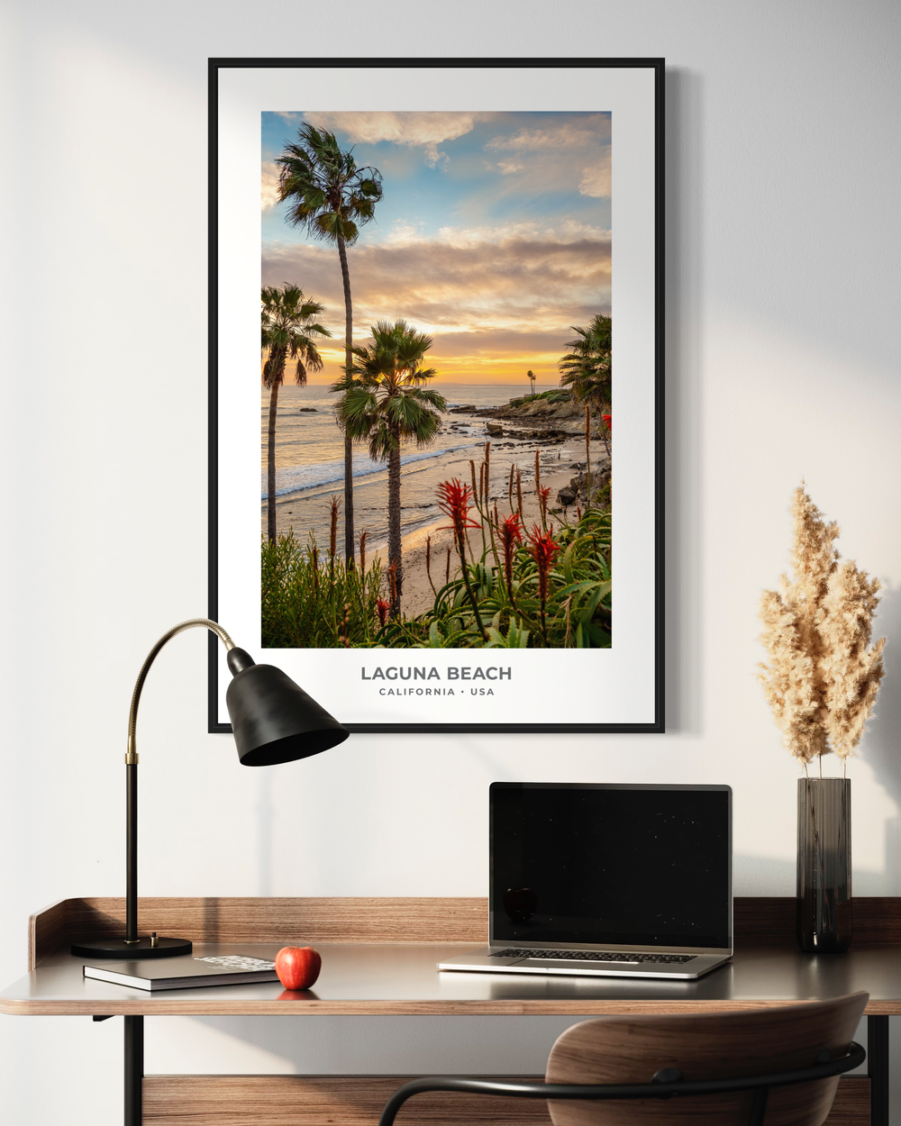 Chris Fabregas Fine Art Photography Digital Download Laguna Beach Sunset Digital Download – Palm Trees & Ocean View Wall Art print High-quality fine art photography print