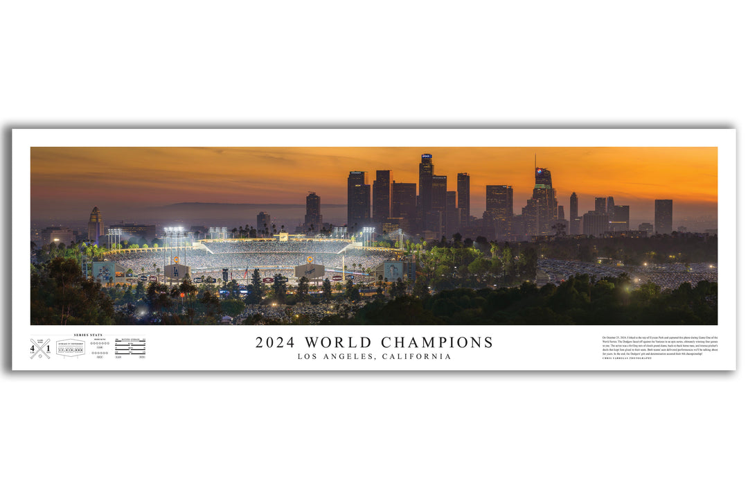 Chris Fabregas Fine Art Photography Panoramic Poster Los Angeles Dodgers 2024 World Series Panoramic Poster – Must Have Art Wall Art print High-quality fine art photography print