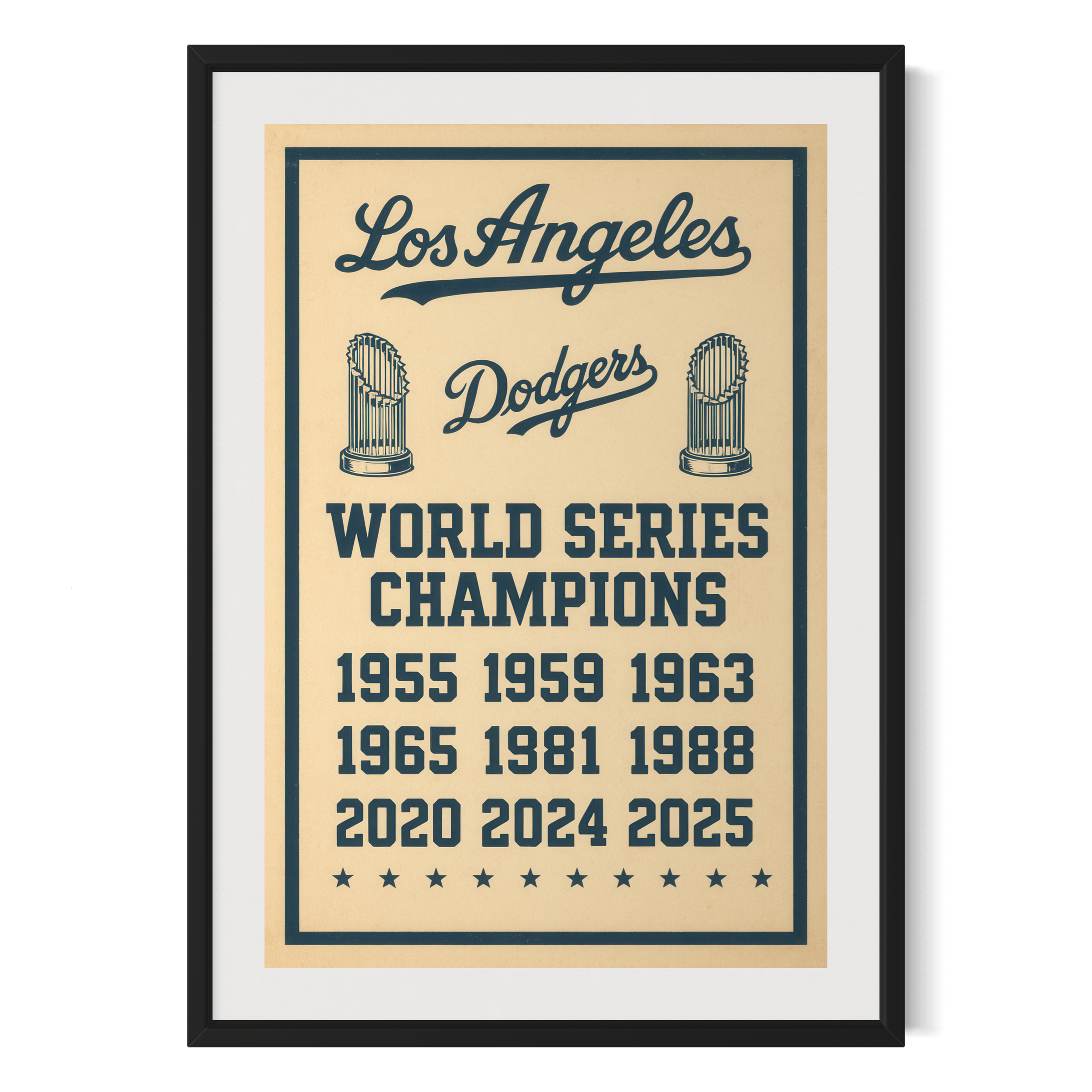 Los Angeles Dodgers World Series Champions Poster – Chris Fabregas