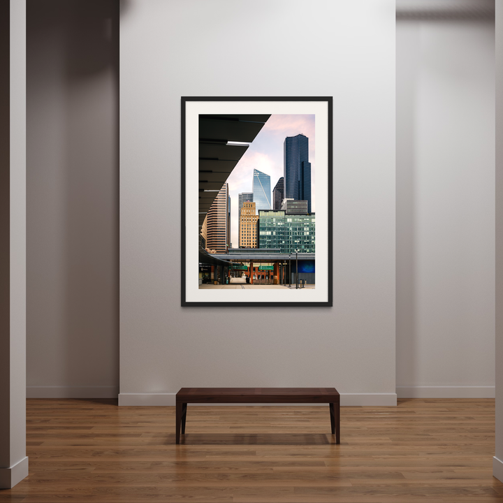 Seattle Skyline Architecture Print, Downtown Cityscape Wall Art Metal, Canvas, Paper, Acrylic Chris Fabregas Photography Wall Art print High-quality fine art photography print