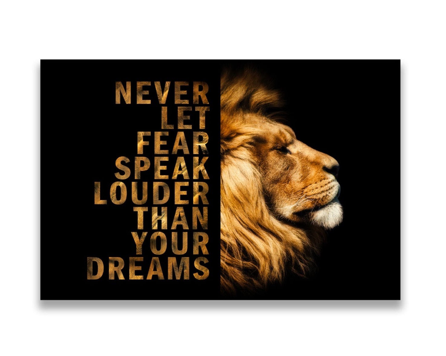 Lion Motivational Canvas Art – Inspiring Wall Decor, Strength and