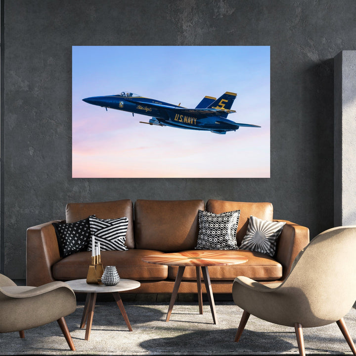 Chris Fabregas Photography Metal, Canvas, Paper Blue Angels Photography, Wall Decor, Blue Angles Jet #5 Flyover Print Wall Art print