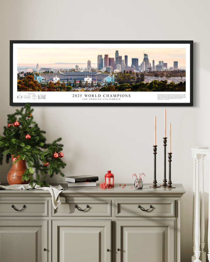 2025 World Champions – Los Angeles Dodgers Panoramic Fine Art Print (Signed & Numbered Limited Edition /99) Archival Print Chris Fabregas Fine Art Photography Wall Art print High-quality fine art photography print 