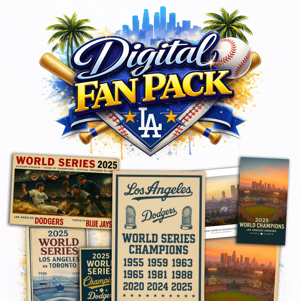 2025 World Series Digital Fan Pack | Dodgers Champions Bundle (8 Files) | Instant Download Digital Download Chris Fabregas Fine Art Photography Wall Art print High-quality fine art photography print 