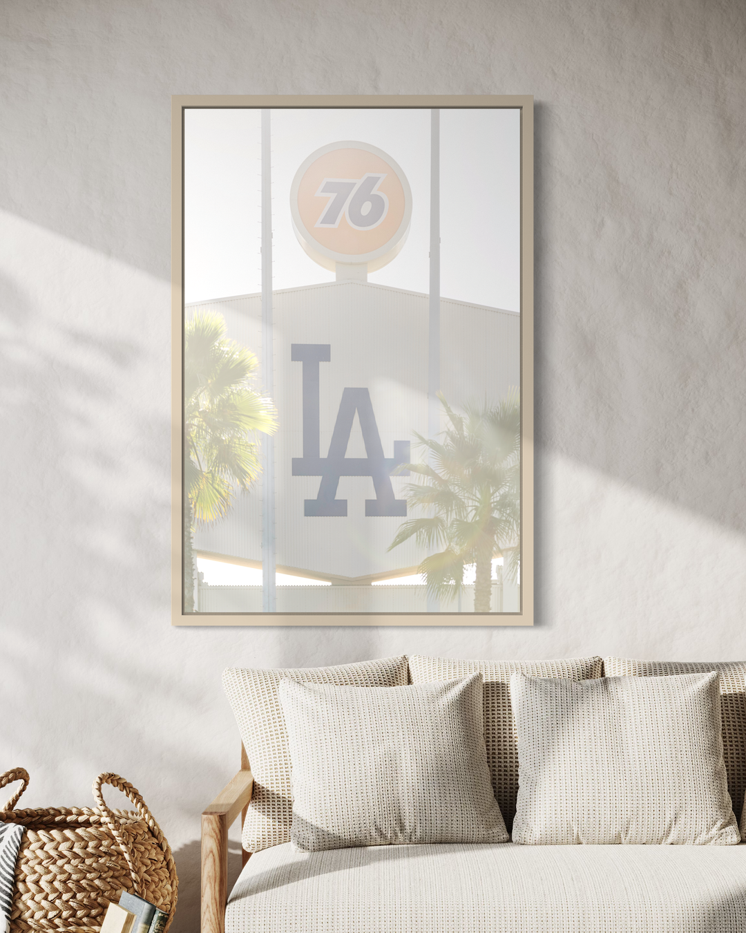 76 & LA – Chavez Ravine Sun Haze | Los Angeles Dodgers Baseball Fine Art Print Metal Print, Canvas, Acrylic, Inkjet Photo Chris Fabregas Photography Wall Art print High-quality fine art photography print 