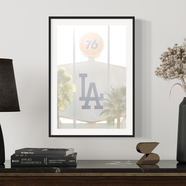 76 & LA – Chavez Ravine Sun Haze | Los Angeles Dodgers Baseball Fine Art Print Metal Print, Canvas, Acrylic, Inkjet Photo Chris Fabregas Photography Wall Art print High-quality fine art photography print 