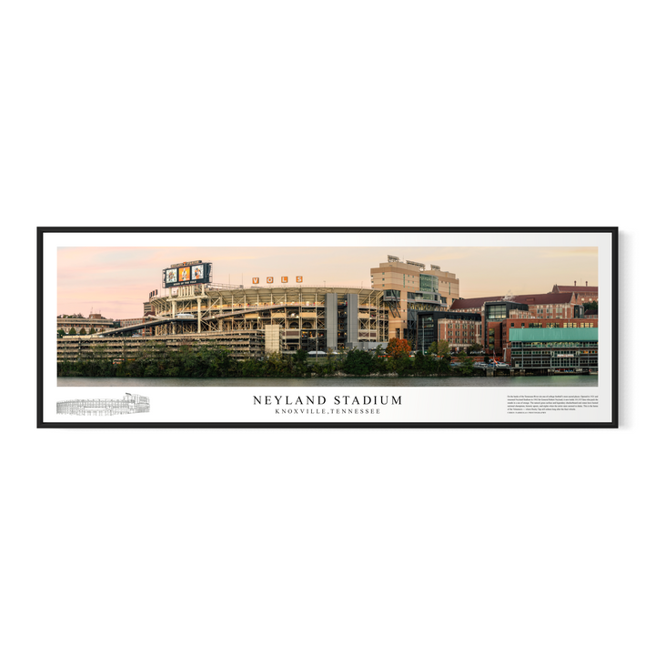Neyland Stadium Panoramic Fine Art Print | Knoxville, Tennessee | 12 x 36