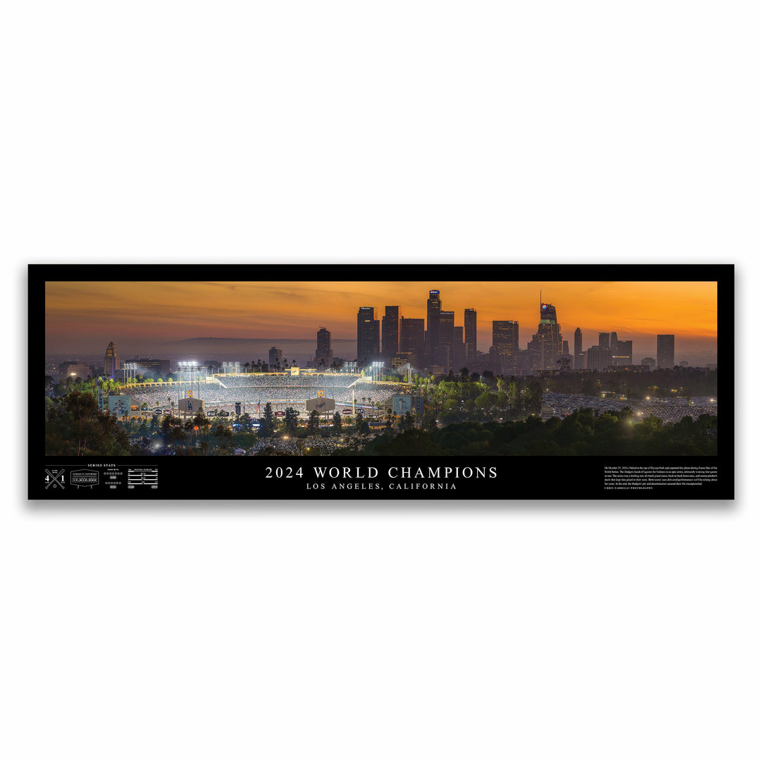 Chris Fabregas Fine Art Photography Panoramic Poster Los Angeles Dodgers 2024 World Series Panoramic Poster – Must Have Art Wall Art print High-quality fine art photography print 