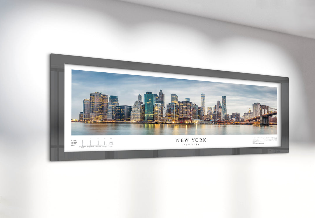 Chris Fabregas Fine Art Photography Panoramic Poster NEW YORK City Skyline Panoramic Poster | 12"x36" Fine Art Print | Archival Quality NYC Wall Art | Office & Home Decor Wall Art print High-quality fine art photography print 