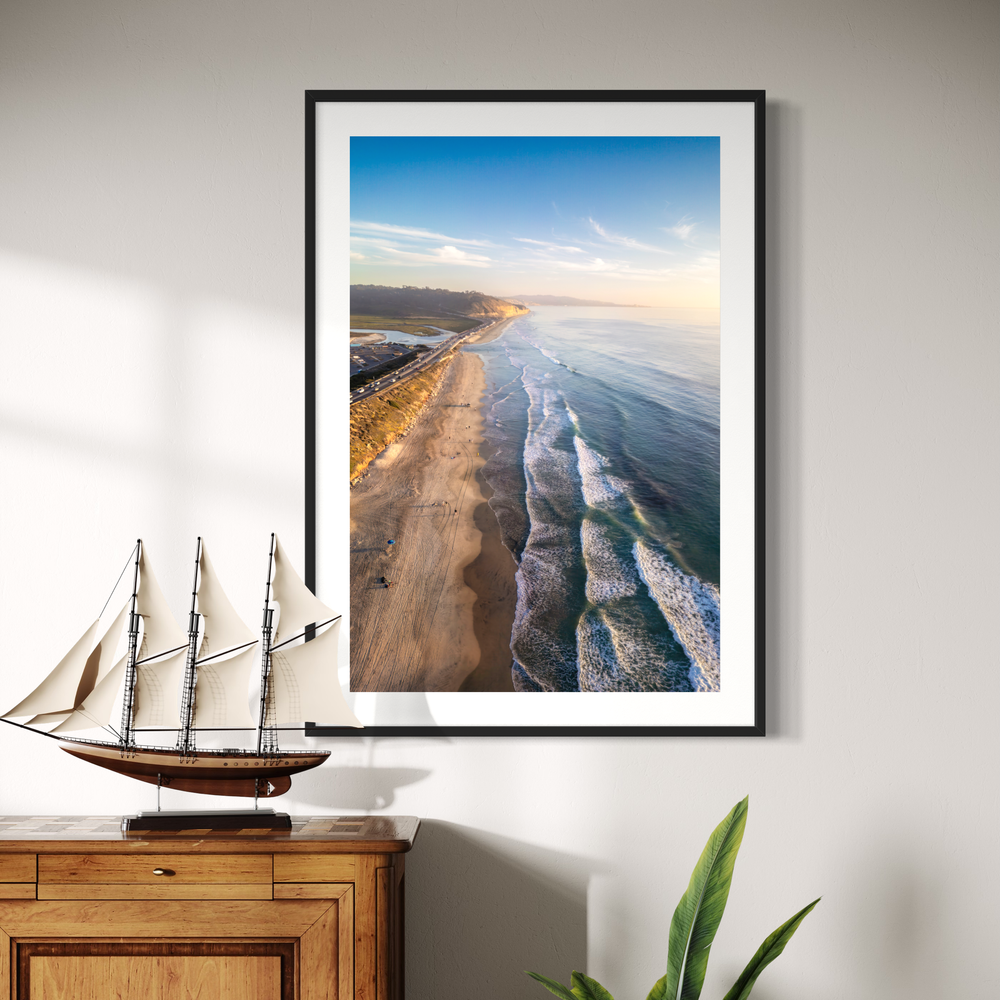 Chris Fabregas Photography Metal, Canvas, Paper, Acrylic Del Mar California Coast Fine Art Print - Aerial Beach Photography Wall Art print High-quality fine art photography print 