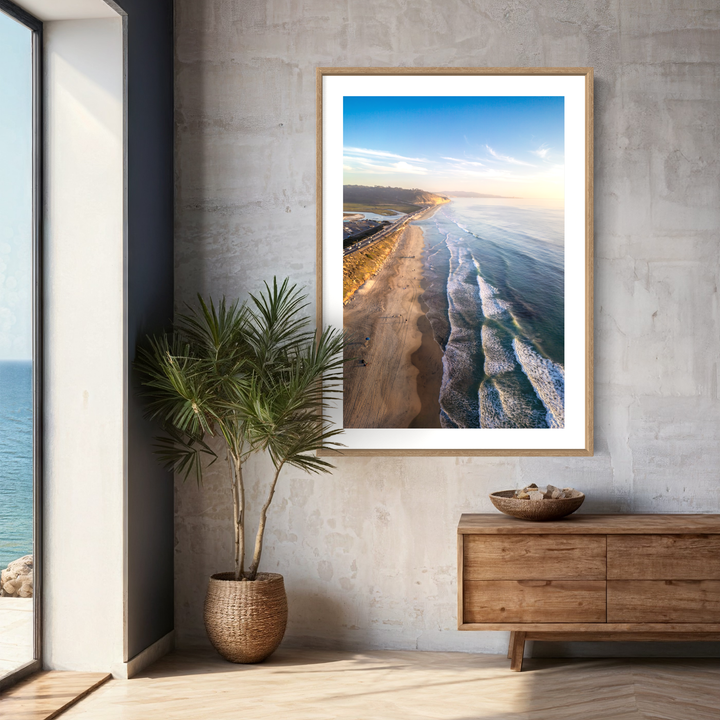 Chris Fabregas Photography Metal, Canvas, Paper, Acrylic Del Mar California Coast Fine Art Print - Aerial Beach Photography Wall Art print High-quality fine art photography print 