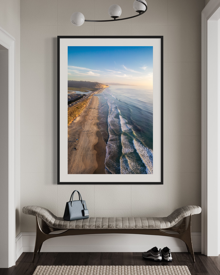 Chris Fabregas Photography Metal, Canvas, Paper, Acrylic Del Mar California Coast Fine Art Print - Aerial Beach Photography Wall Art print High-quality fine art photography print 