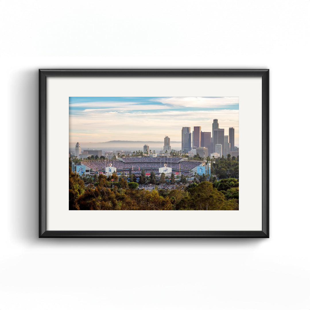 Chris Fabregas Photography Metal, Canvas, Paper Dodger Stadium and LA Skyline, Game Two 2024 World Series Wall Art print High-quality fine art photography print 