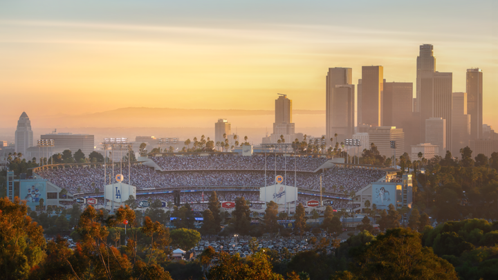 Dodger Stadium Digital Download, LA Skyline Printable, Baseball Art Digital Download Chris Fabregas Fine Art Photography Wall Art print High-quality fine art photography print 