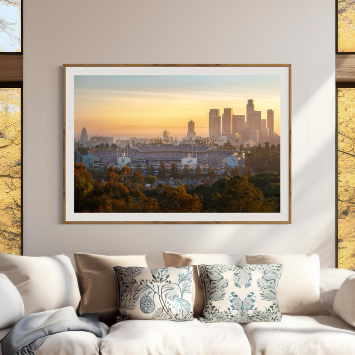 Dodger Stadium Digital Download, LA Skyline Printable, Baseball Art Digital Download Chris Fabregas Fine Art Photography Wall Art print High-quality fine art photography print 