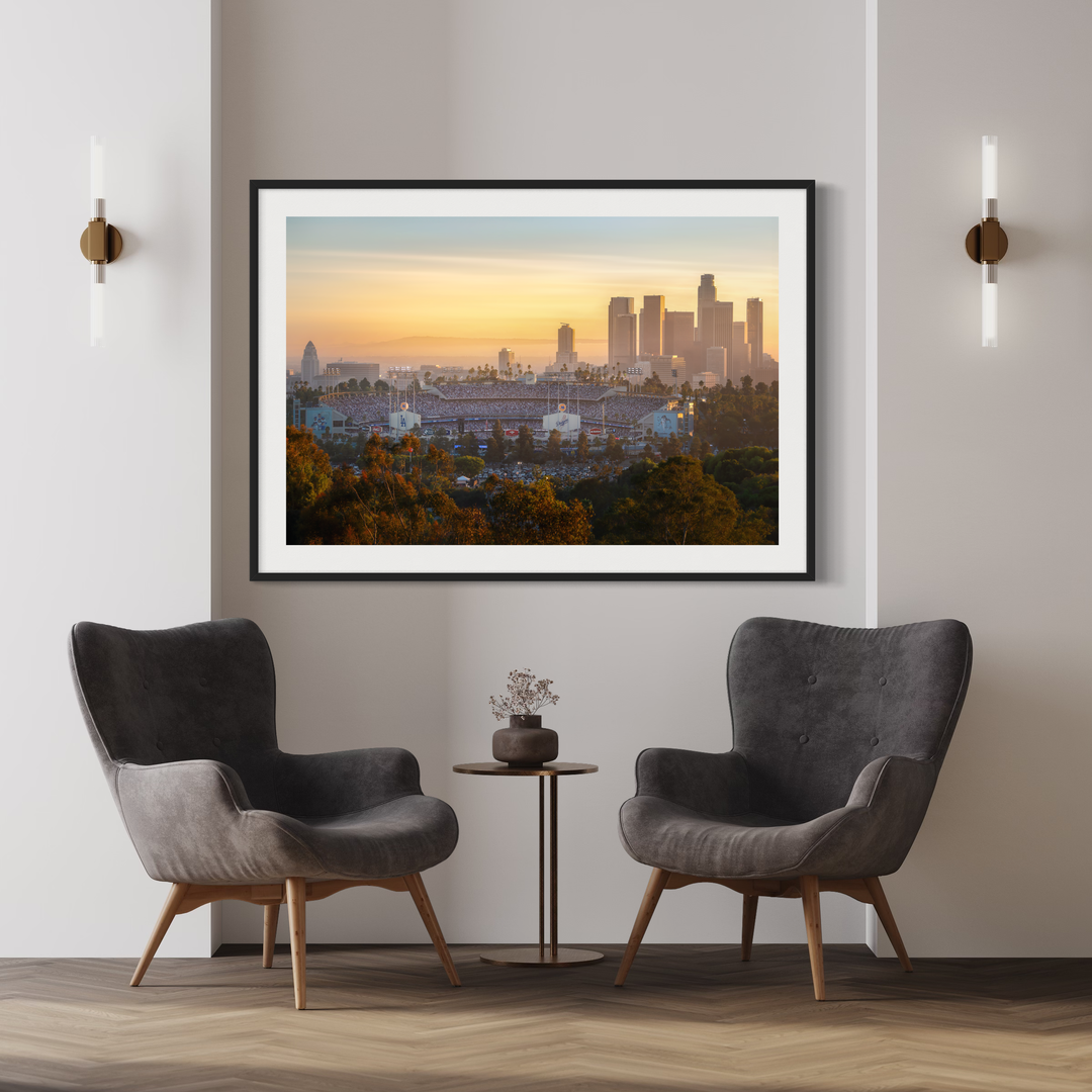 Dodger Stadium Digital Download, LA Skyline Printable, Baseball Art Digital Download Chris Fabregas Fine Art Photography Wall Art print High-quality fine art photography print 