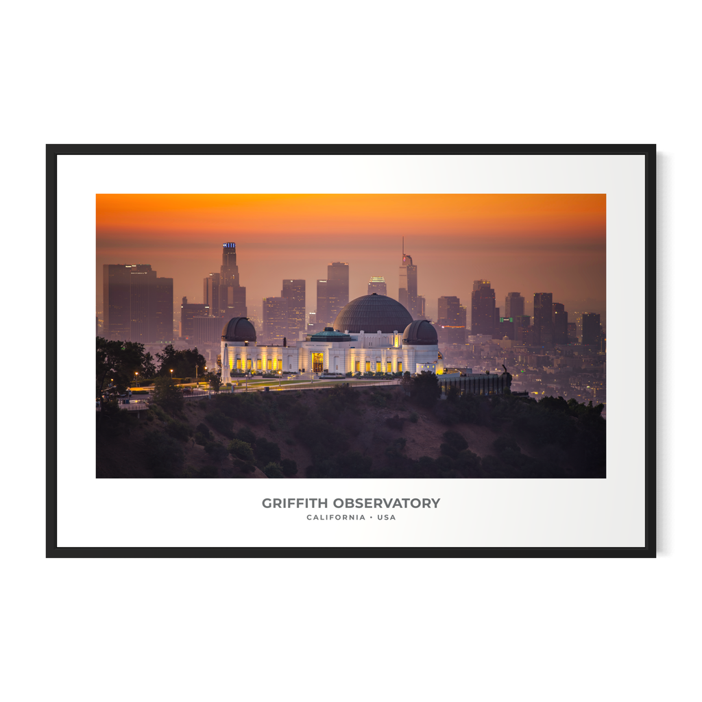 Griffith Observatory Sunset Digital Download, Los Angeles Wall Art