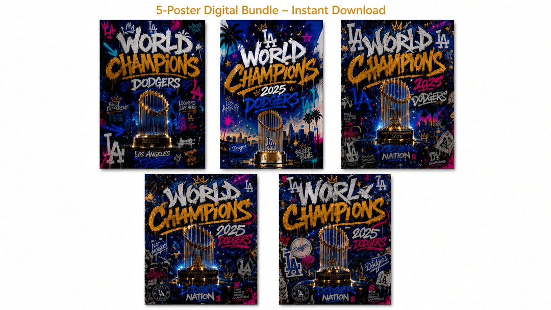 2025 Dodgers Graffiti Champs 5-Poster | Instant Download
