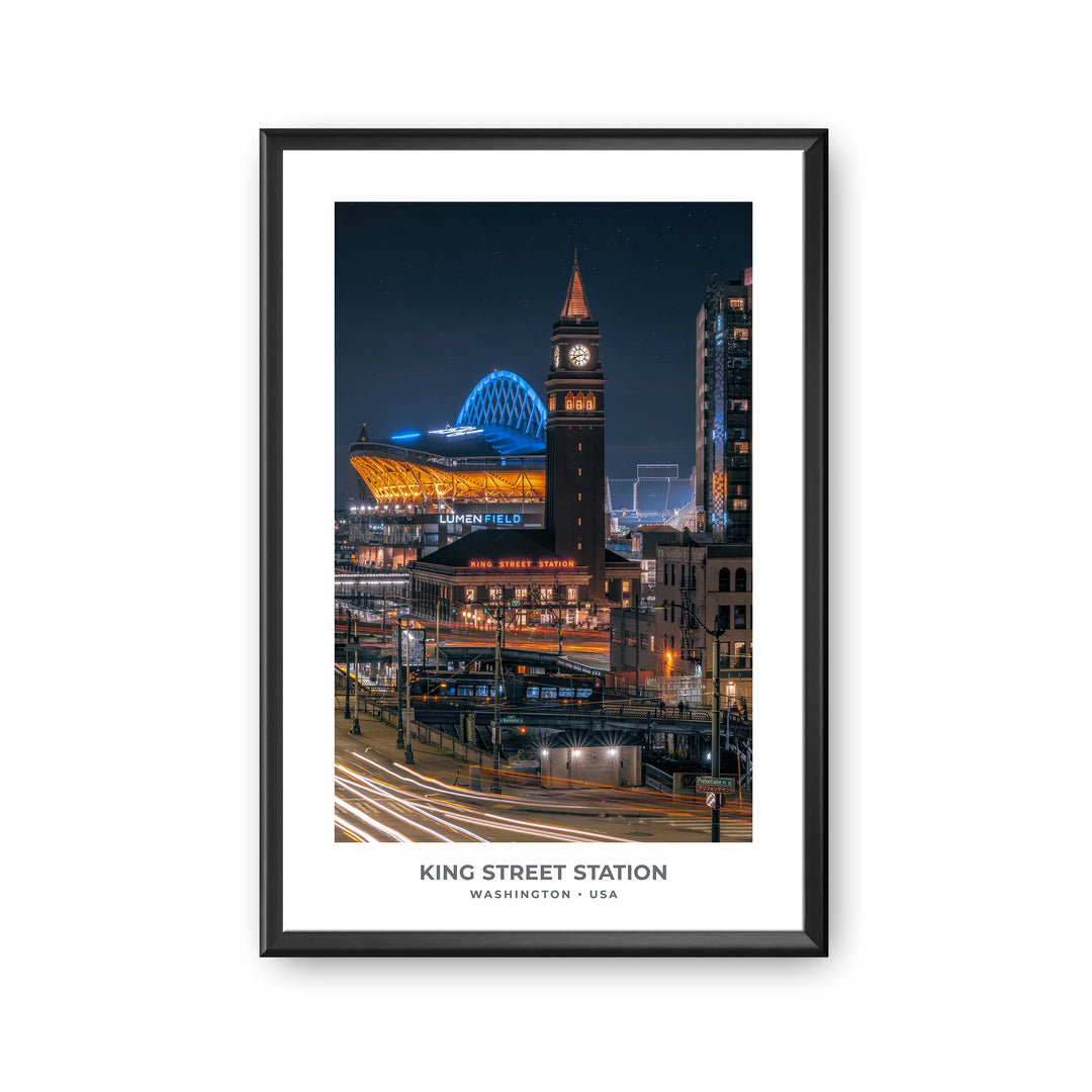 Chris Fabregas Fine Art Photography Digital Download KING STREET STATION Photo Download: Seattle PNW Wall Art & Lumen Field Wall Art print High-quality fine art photography print 