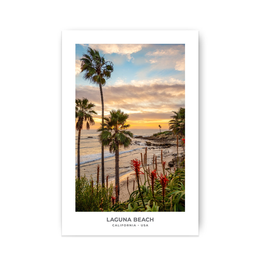 Chris Fabregas Fine Art Photography Digital Download Laguna Beach Sunset Digital Download – Palm Trees & Ocean View Wall Art print High-quality fine art photography print 