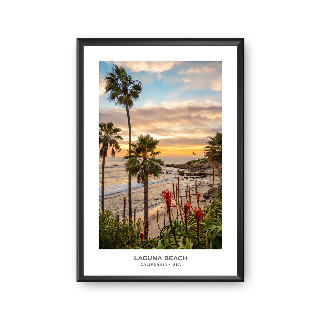 Chris Fabregas Fine Art Photography Digital Download Laguna Beach Sunset Digital Download – Palm Trees & Ocean View Wall Art print High-quality fine art photography print 