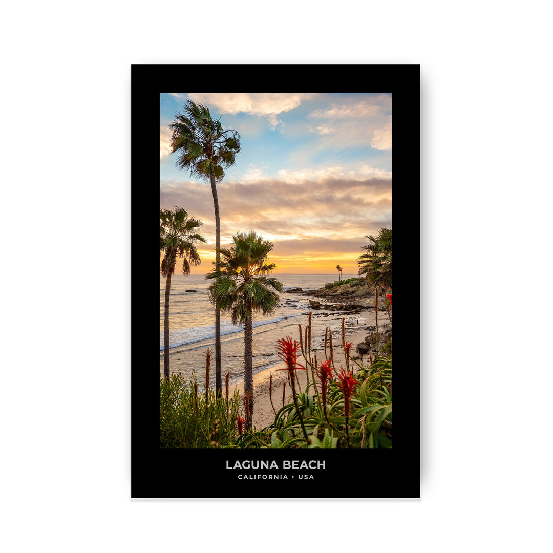 Chris Fabregas Fine Art Photography Digital Download Laguna Beach Sunset Digital Download – Palm Trees & Ocean View Wall Art print High-quality fine art photography print 