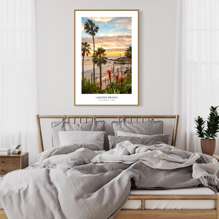 Chris Fabregas Fine Art Photography Digital Download Laguna Beach Sunset Digital Download – Palm Trees & Ocean View Wall Art print High-quality fine art photography print 