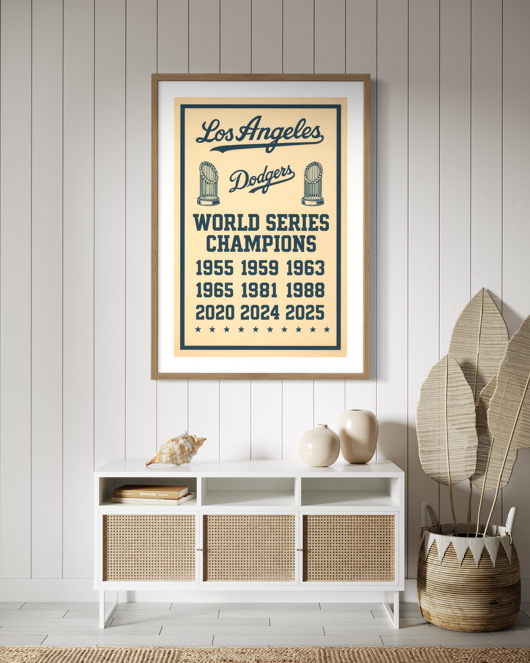 Los Angeles Dodgers World Series Champions Poster | 1955–2025 Championship Years Vintage Wall Art | Instant JPEG Download Digital Download Chris Fabregas Fine Art Photography Wall Art print High-quality fine art photography print 