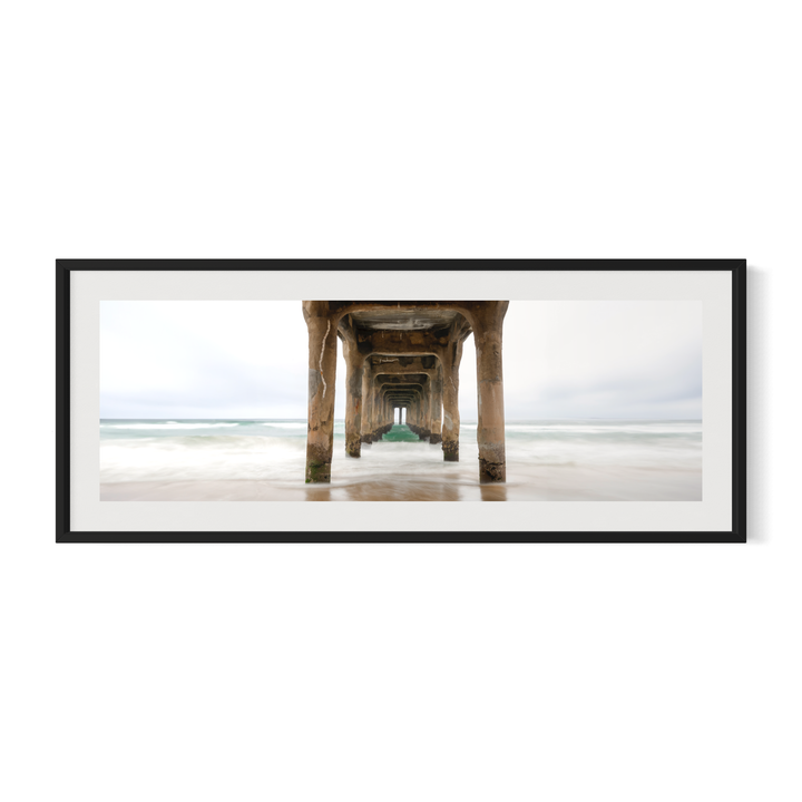 Manhattan Beach Pier Print, Panoramic Ocean Photo, Coastal Wall Art Metal Print, Canvas, Acrylic, Inkjet Photo Chris Fabregas Fine Art Photography Wall Art print High-quality fine art photography print 