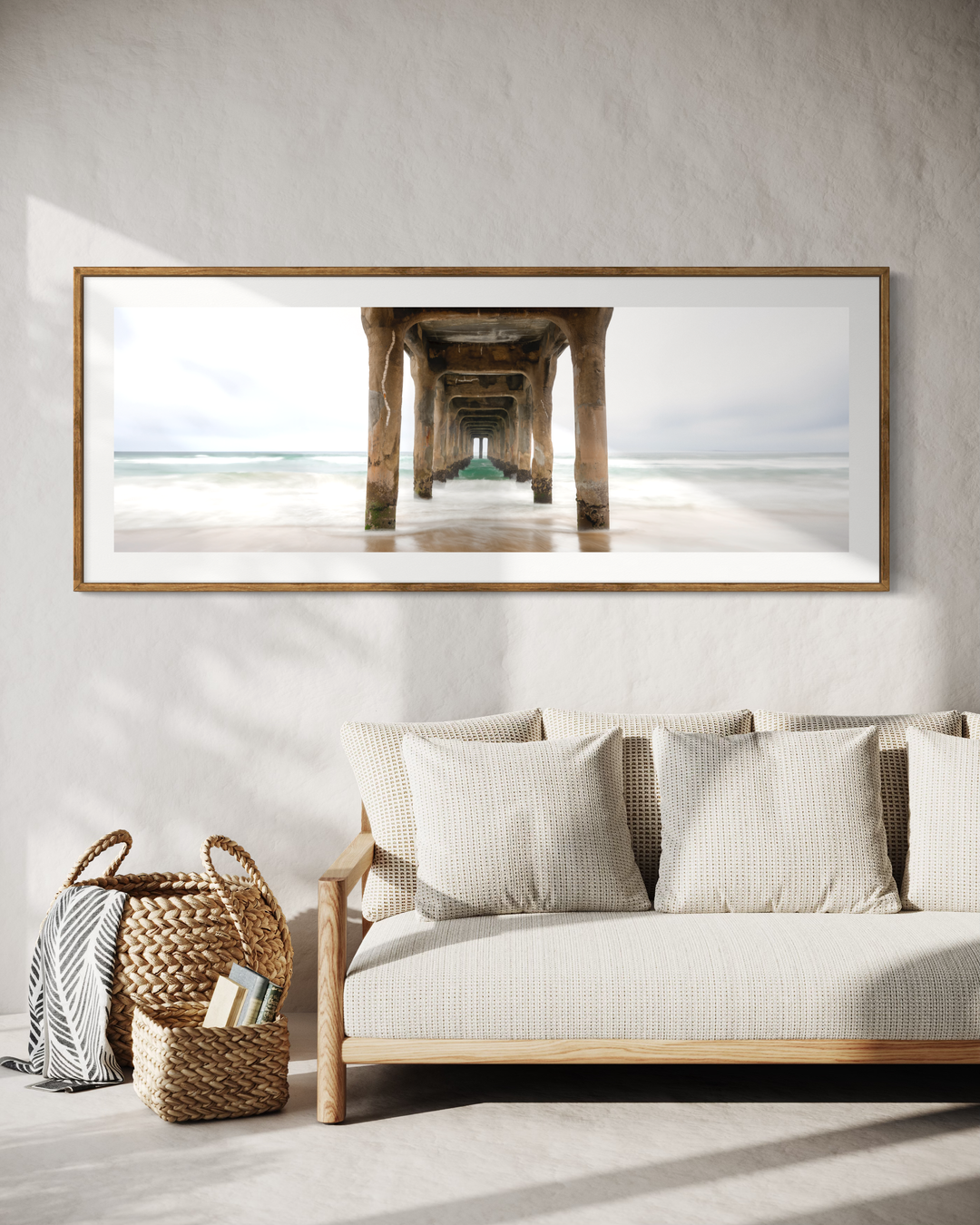 Manhattan Beach Pier Print, Panoramic Ocean Photo, Coastal Wall Art Metal Print, Canvas, Acrylic, Inkjet Photo Chris Fabregas Fine Art Photography Wall Art print High-quality fine art photography print 