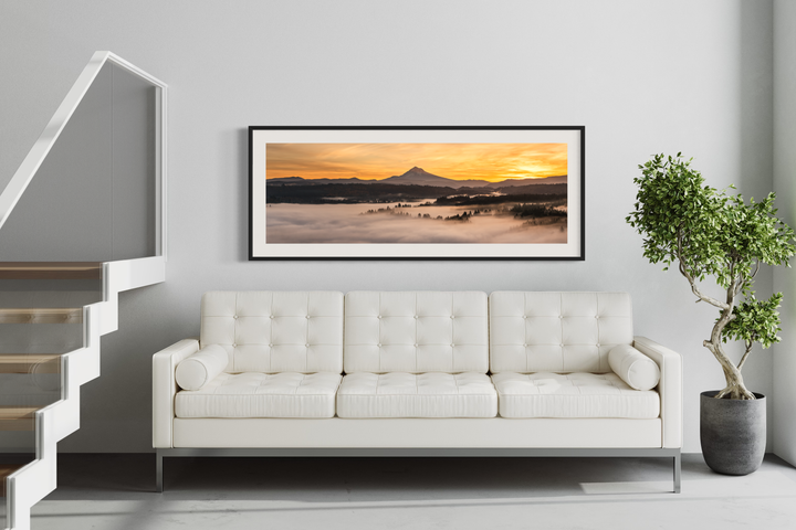 Mount Hood Panoramic Sunrise | PNW Landscape Fine Art Print Metal Print, Canvas Chris Fabregas Fine Art Photography Wall Art print High-quality fine art photography print 