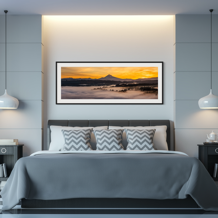 Mount Hood Panoramic Sunrise | PNW Landscape Fine Art Print Metal Print, Canvas Chris Fabregas Fine Art Photography Wall Art print High-quality fine art photography print 