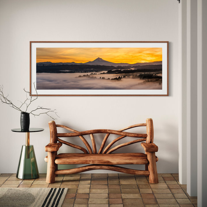 Mount Hood Panoramic Sunrise | PNW Landscape Fine Art Print Metal Print, Canvas Chris Fabregas Fine Art Photography Wall Art print High-quality fine art photography print 