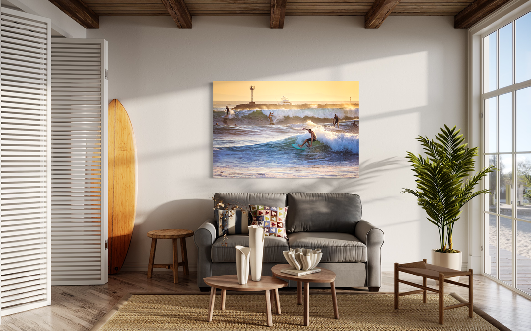 Party Waves – Seal Beach Surfer Fine Art Photography Print Metal, Wood, Canvas, Paper Chris Fabregas Photography Wall Art print High-quality fine art photography print 