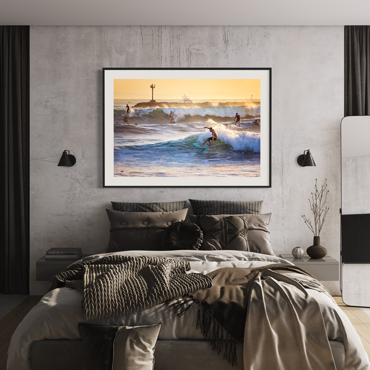 Party Waves – Seal Beach Surfer Fine Art Photography Print Metal, Wood, Canvas, Paper Chris Fabregas Photography Wall Art print High-quality fine art photography print 