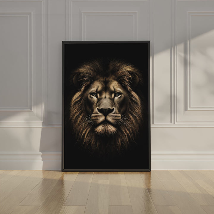 Lion Face Wall Art, Motivational Digital Printable Decor, Instant Download